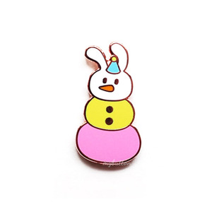[SJK-006][Pin]Rabbit snowman.뱃지