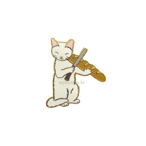 [PCZ-003][Pin]Cat_Baguette.고양이뱃지