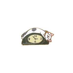 [PCZ-031][Pin]Cat_Clock_02:55.고양이뱃지