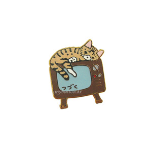[PCZ-032][Pin]Cat_Television.고양이뱃지