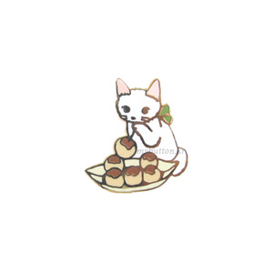 [PCZ-034][Pin]Cat_Takoyaki.고양이뱃지