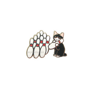 [PCZ-036][Pin]Cat_Bowling.고양이뱃지