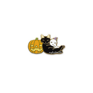 [PCHW-002][Pin]Cat_Halloween_B.고양이 뱃지