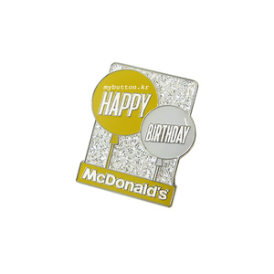 [Mc]Pin][USA]Birthday Balloon(Yellow).핀뱃지