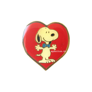 [Vintage][Pin]Snoopy Red Heart.스누피 빈티지핀뱃지