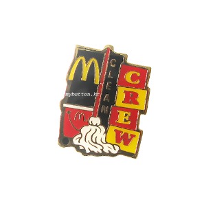 [Mcdonald&#039;s][Pin]Clean crew.맥도널드 빈티지뱃지