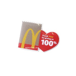 [Mcdonald&#039;s][Pin]Thank you,Paper bag.맥도날드 핀뱃지